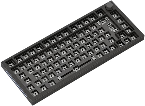 Glorious Gaming GMMK PRO 75% Barebones (solo carcasa) - Teclado gaming mecánico modular, TKL, carcasa de 1,5 kg, RGB, personalizable, switches de 5 pines, distribuciones internacional / ISO - Negro