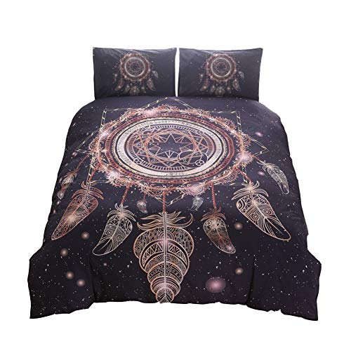 GODGETS Colcha Barata, Set de Cama, Ropa de Cama, Imprimir atrapasueños,Color 7,[228 * 228] CM 3 Pics