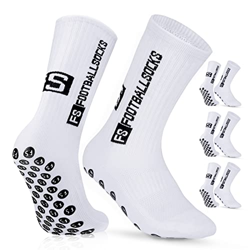 Gohanny Calcetines Deportivos de Fútbol 3 Pares Calcetín Atlético Antideslizante Hombre Mujer EU 39-46/UK 6-11, Transpirable y Elástica, Calcetines de Compresión para Baloncesto Ciclismo Running