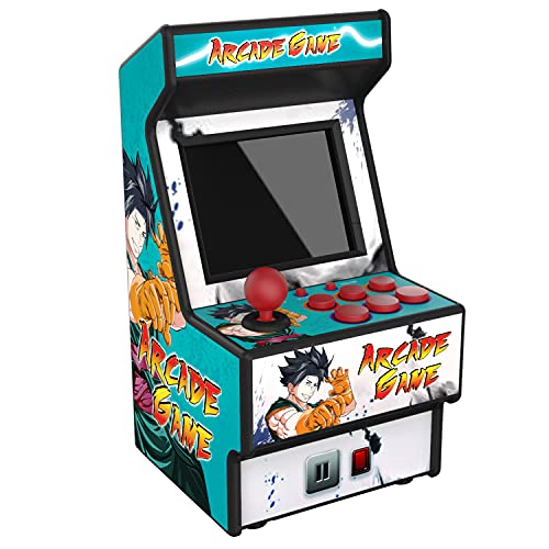 Golden Security Mini Arcade Game Machine RHAC01 156 Máquina portátil de Juegos portátiles clásicos para niños y Adultos con Pantalla Colorida de 2.8 "y batería Recargable