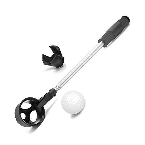 Golf Ball Retriever, Acero Inoxidable Telescópico Golf Ball Retriever para Agua con Golf Ball Putter Grabber Tool, Accesorios de Golf Golf Gift para hombres, Longitud: 1,83 m, Peso: 180 g (2.7m)