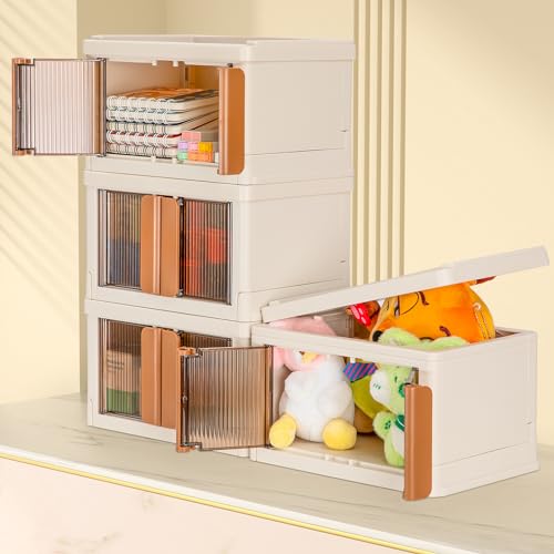 GoMaihe Organizador de escritorio, 4 juegos, 2,7 L, caja de plástico pequeña, plegable, mini escritorio, organizador de mesa para casa, oficina, escuela