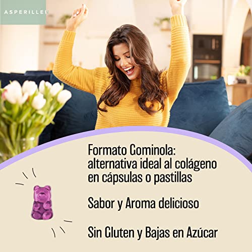 Gominolas de Colágeno Marino Hidrolizado con Magnesio + Ácido Hialurónico + Coenzima Q10 + Vitamina C - Para Piel, Pelo, Articulaciones y Huesos - Collagen Gummies - 60 Unidades