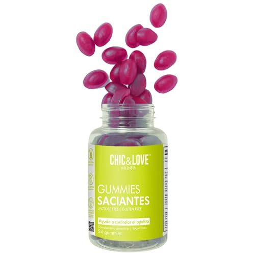 Gominolas Saciantes para Mujer | Acción supresora del apetito y la ansiedad | Sensación de saciedad | SIN Gluten, SIN Lactosa, SIN Azúcar | Sabor Fresa (54 Gominolas)