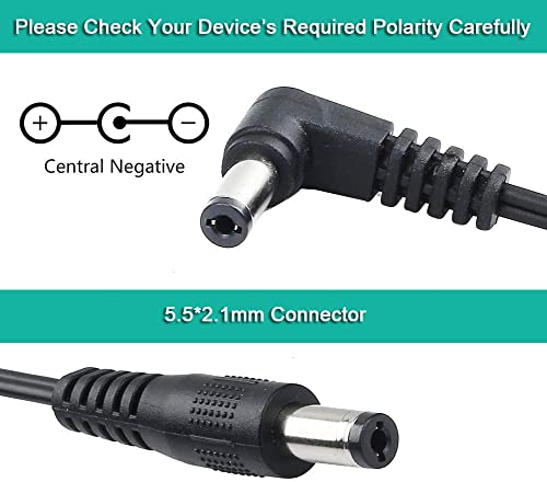 Gonine Adaptador de pedal de efectos de guitarra de 9V 1,5A cable de alimentación con cable, cable de cadena tipo margarita de 5 vías, centro negativo, cable de longitud extendida