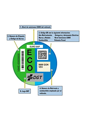 Gonplac Etiqueta Medioambiental DGT, Verde