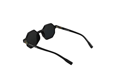 Goodbye, Rita. - Lunettes de Soleil Homme et Femme - Collection Honeycomb - Modèle Black - en Polycarbonate - Verres en Polycarbonate Noirs - Noires - 145x47 mm