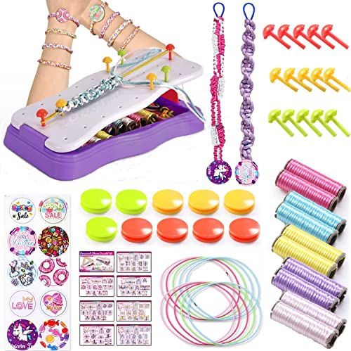 Goorder Kit para Hacer Pulseras Niñas, Kit de Manualidades para Niños Bricolaje, Juegos Pulsera de La Amistad, Juguetes Trenzados para Niña Regalo Cumpleaños Navidad 7 8 9 10 11 12 Años