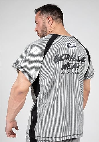 GORILLA WEAR Augustine Old School Work out Top Camiseta, Gris, Extra-Large para Hombre