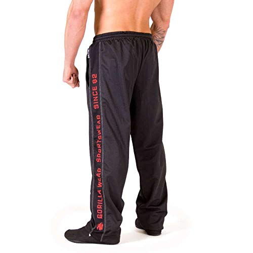 Gorilla Wear Functional Mesh Pants Pantalones de Entrenamiento, Negro, Large/Extra-Large para Hombre