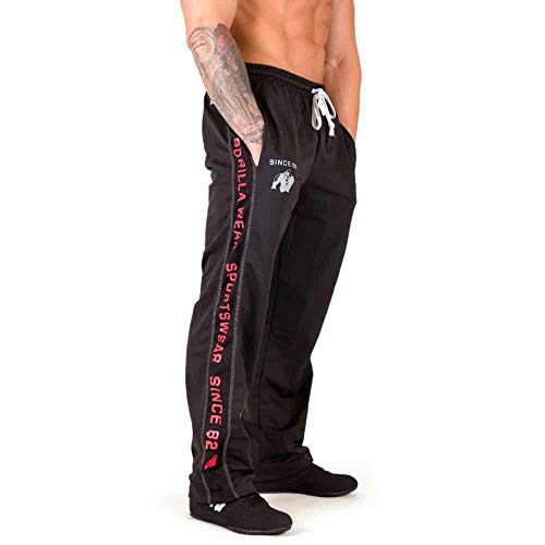 Gorilla Wear Functional Mesh Pants Pantalones de Entrenamiento, Negro, Large/Extra-Large para Hombre