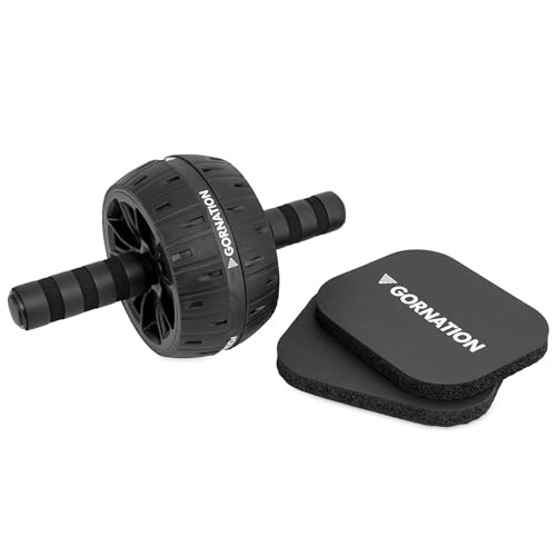 GORNATION Ab Wheel - Herramienta eficaz para entrenar los abdominales, con rodilleras, apta para todos los niveles de fitness, diseño estable y duradero