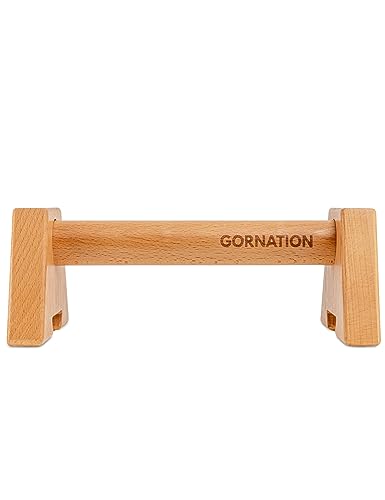 GORNATION® Paralelas de Madera Extended | Ligeras y de madera maciza, entrenamiento de calistenia y fitness | Barra de flexiones, Parallettes