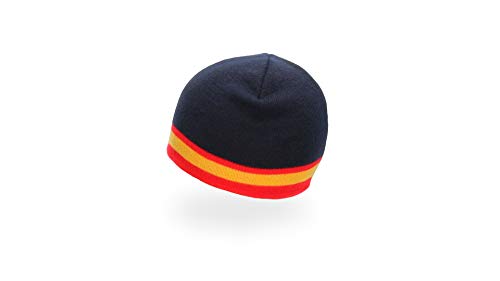 Gorro Punto con Bandera de España, Azul Marino y Blanco (Azul Bandera España)