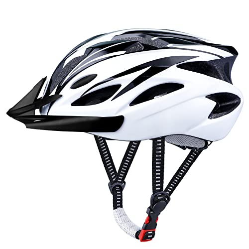 GOXIFACA Casco Bicicleta Adulto con Visera Extraíble Forro Lavable Cascos Bicicleta Montaña Ajustable para Adultos Que Montan en Montañas y Carretera (Tamaño de la Cabeza 58-62cm)