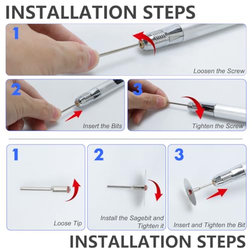 Grabado Pluma, Lápiz de grabado eléctrico, herramienta de grabado inalámbrica portátil, grabador de batería USB, grabador giratorio portátil para grabar joya