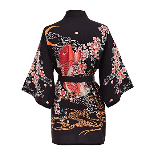 GRACEART Japonés Sakura Yukata Haori Bata de Baño Cubrir Arriba Bata de Noche