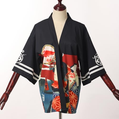 GRACEART Mujeres Vendimia Kimono Cubrir Arriba Cardigans Bata de Baño (M)