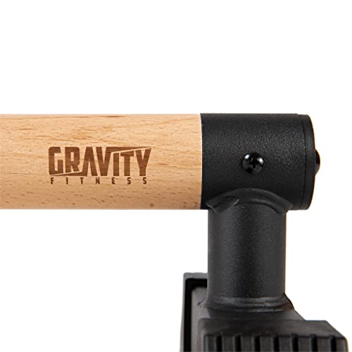 Gravity Fitness Paralletes, híbrido de madera y acero para gimnasia inspiran barras p para calistenia, equilibrio de manos, calidad comercial, pero adecuado para el hogar nosotros