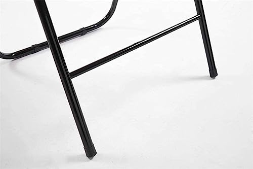 GREAT AIGOO Silla Plegable, Silla Comedor, Silla Plegable de Metal y PVC, Asiento Acolchado con Estructura Metálica, Ideal para Despacho, Cocina, Salón, Terraza (Pack de 1 Unidad, Black)