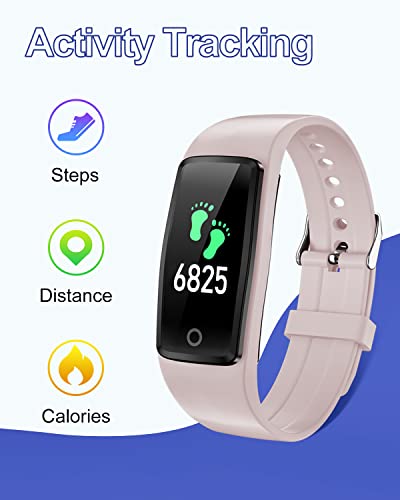 GRV Pulsera de Actividad, Pulsera Actividad Inteligente Sin Bluetooth No App con Pantalla 0.96 Pulgadas Impermeable IP68 Monitor de Sueño Podómetro Calorías Distancia