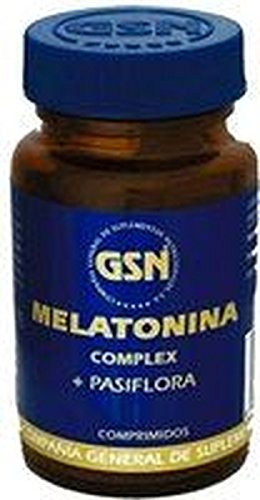 GSN | Melatonina Complex | Inductor al Sueño | Pasiflora en Polvo y Melatonina | Mejora Calidad de Sueño | Calmante y Relajante | Descanso Óptimo | Reduce la Ansiedad | Insomnio | 120 comprimidos