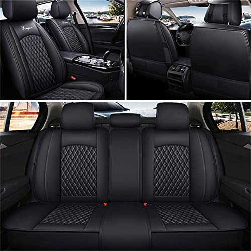 GSNG Fundas Asientos Coche Cuero para Be-NZ Sprinters 2018-2019, Juego De Funda Asiento para Delantero Trasero Protector Cojines Cubiertas De Asiento,A/Black