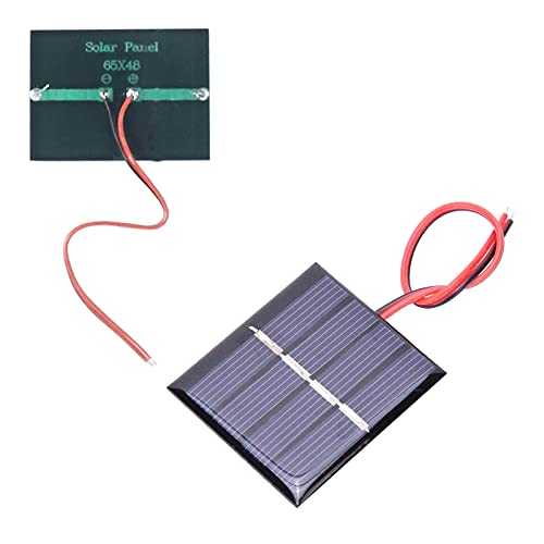 GTIWUNG 6 Piezas 3V 0.3W 65 X 48mm Micro Mini Células de Panel Solar, Energía Solar, Hogar DIY, Proyectos Científicos - Juguetes - Cargador de Batería