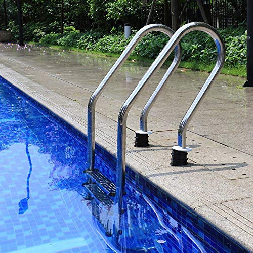 Guajave Acero Inoxidable Piscina Pedal Recambio Escalera Peldaños Peldaños Antideslizante Accesorios - 3 Piezas