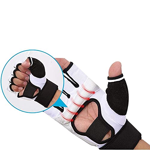 Guante de boxeo protector de pie de mano Taekwondo Grappling Karate Boxeo Sanda Equipo de protección de mano Guantelete Mitones de cuero Medio dedo Niños Adultos Unisex Regalos