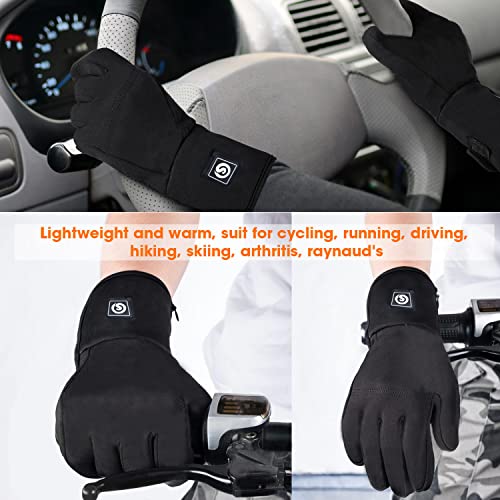 Guantes Calefactables Electrónicos para Hombre y Mujer, Guantes Calefactables Moto Invierno Térmicos de Artritis Batería Recargable Calentador de Mano para Esquí Motociclismo Pesca Senderismo Caza