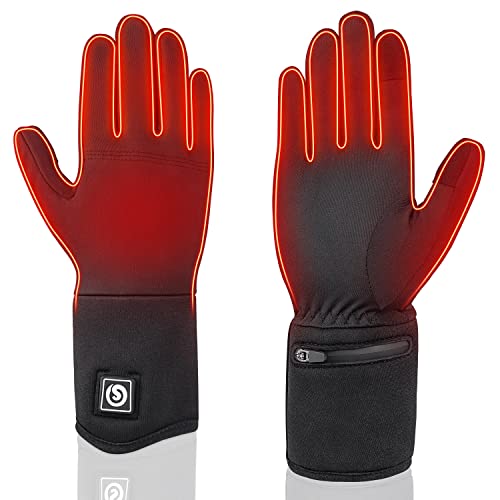 Guantes Calefactables Electrónicos para Hombre y Mujer, Guantes Calefactables Moto Invierno Térmicos de Artritis Batería Recargable Calentador de Mano para Esquí Motociclismo Pesca Senderismo Caza