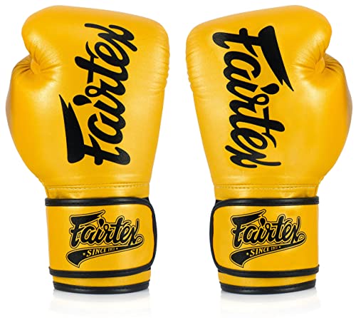 Guantes de Boxeo Fairtex BGV14 de Microfibra para Muay Thai, Hombres, Mujeres y Niños | Guantes MMA, Kickboxing, Gimnasio, Entrenamiento, Ligeros y Amortiguadores