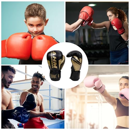 Guantes de Boxeo | Guantes Pesados para Saco de Boxeo | Guantes Pesados para Principiantes para Hombres, Mujeres, jóvenes, MMA Muay Thai Kickboxing para Artes Marciales Mixtas, punzonado Ibuloule