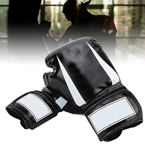 Guantes De Boxeo Para Adultos, Guantes De Ejercicio De Kickboxing Para Entrenamiento De Perforación De Esponja Suave Y Transpirable Guantes De Saco De Boxeo Negros Para Saco De Boxeo Sparring Muay Tha