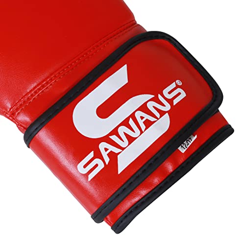 Guantes de Boxeo para Hombres, Mujeres, niños, Kickboxing, Artes Marciales, Artes Marciales, Saco de Boxeo Pesado, Guantes para Adultos, 4,6,8,10,12,14,16 g, Muay Thai Junior (4 onzas, Rojo)