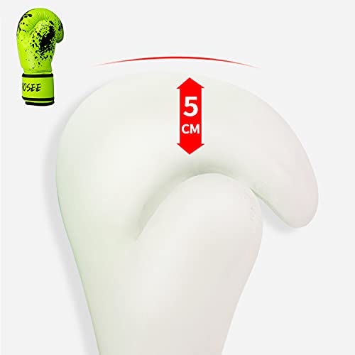 Guantes de boxeo para niños, 6 onzas, 8 onzas, jóvenes, niños y niñas, guantes de entrenamiento para saco de boxeo, kickboxing, Muay Thai, regalo para edades de 6 a 15 años (verde, 6 a 70 libras)