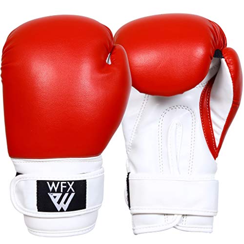 Guantes de boxeo para niños para artes marciales, guantes de entrenamiento de artes marciales mixtas, guantes de boxeo para niños y niñas (rojo, 4 onzas)