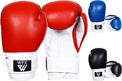 Guantes de boxeo para niños para artes marciales, guantes de entrenamiento de artes marciales mixtas, guantes de boxeo para niños y niñas (rojo, 4 onzas)