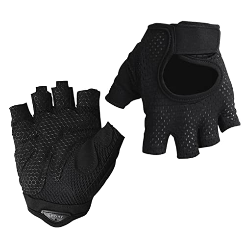 Guantes de Ciclismo, Guantes de Gimnasio, Guantes Antideslizante Verano, Guantes de Bici de Medio Dedo Guantes Deportivos Guantes Cortos Ciclismo Guantes de Bici de Carretera para Hombre Mujer (L)