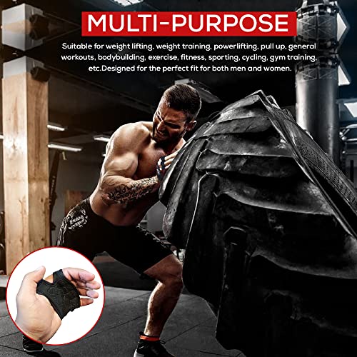 Guantes de Gimnasia para Hombres y Mujeres de HMH Deportes Guantes de Entrenamiento Crossfit para Levantamiento de Pesas, protección de Palma y empuñaduras Extra Antideslizantes con muñequera