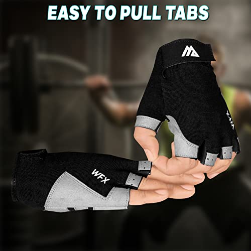 Guantes de Gimnasio de Entrenamiento de Fitness Antideslizantes Que absorben los Golpes, Guantes de Levantamiento de Pesas, Agarre Acolchado, Transpirable, sin Dedos, Soporte para Hombres y Mujeres