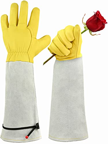 Guantes de Jardinería con Protección para el Antebrazo - A Prueba de Espinas - Certificado EN 388 (M)