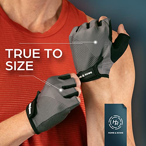 Guantes de remo sin dedos, perfectos para máquina de remo, bicicleta de ejercicio, levantamiento de pesas, ciclismo, guantes de entrenamiento para hombres y mujeres, S (se adapta a 7 a 7.5 pulgadas)