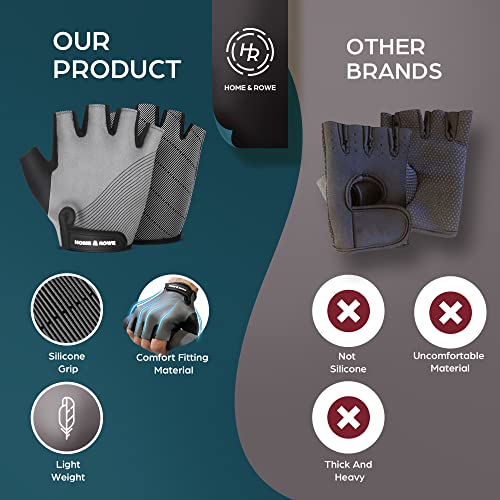 Guantes de remo sin dedos, perfectos para máquina de remo, bicicleta de ejercicio, levantamiento de pesas, ciclismo, guantes de entrenamiento para hombres y mujeres, S (se adapta a 7 a 7.5 pulgadas)