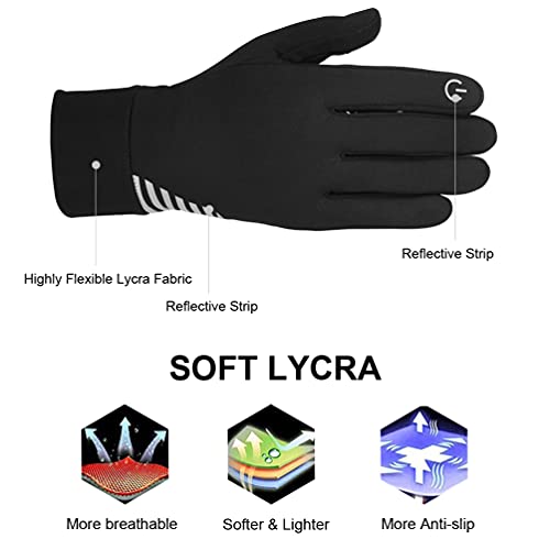 Guantes de running para hombre para pantalla táctil, guantes de invierno – invierno mujer hombre guantes deportivos guantes térmicos guantes térmicos deportes antideslizantes resistentes al viento