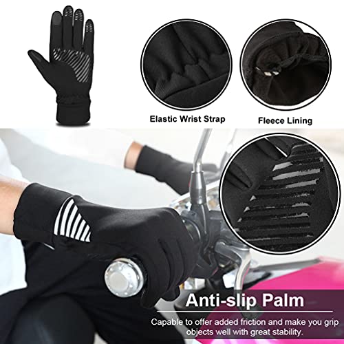 Guantes de running para hombre para pantalla táctil, guantes de invierno – invierno mujer hombre guantes deportivos guantes térmicos guantes térmicos deportes antideslizantes resistentes al viento