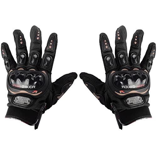 Guantes Talla L para Moto con PROTECCIÓN Baratos Motocross Motocicleta Quad Enduro (Azul)