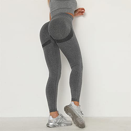 GUKOO Leggins Push Up Caderas de Mujer Pantalón Punto Sin Costuras Deportivos AnticelulíTicos Pantalón Gym Deportivas Mallas