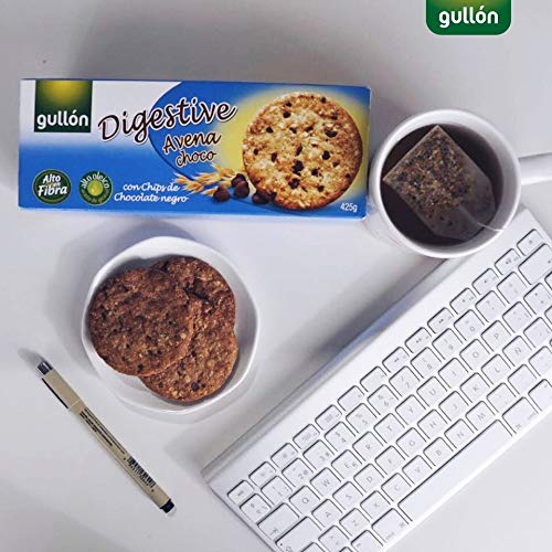 Gullón - Galleta Avena Chocolate Digestive 425g - [PACK de 15] Total: 6,38 kg